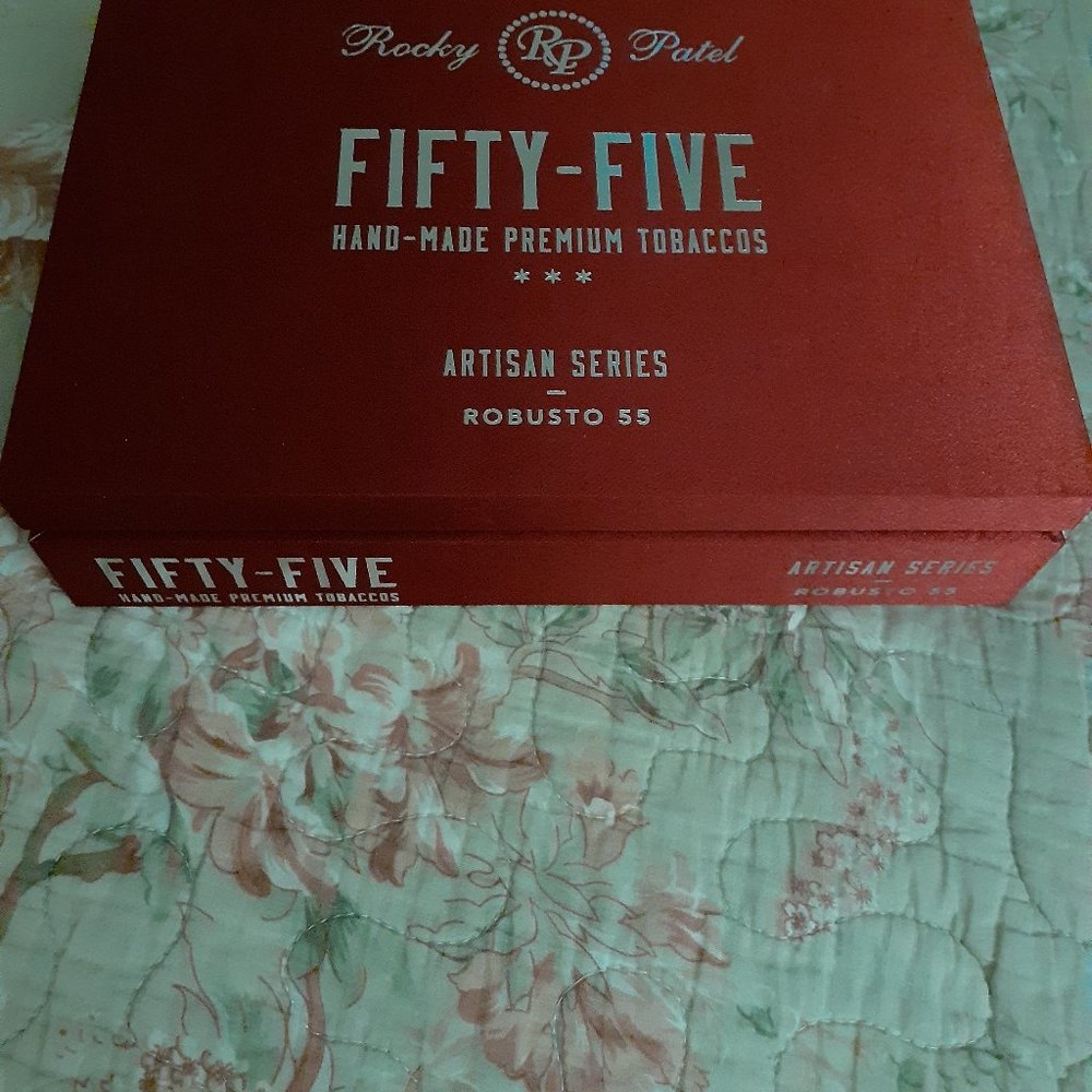 Rocky Patel FIFTY-FIVE  red empty cigar box.
